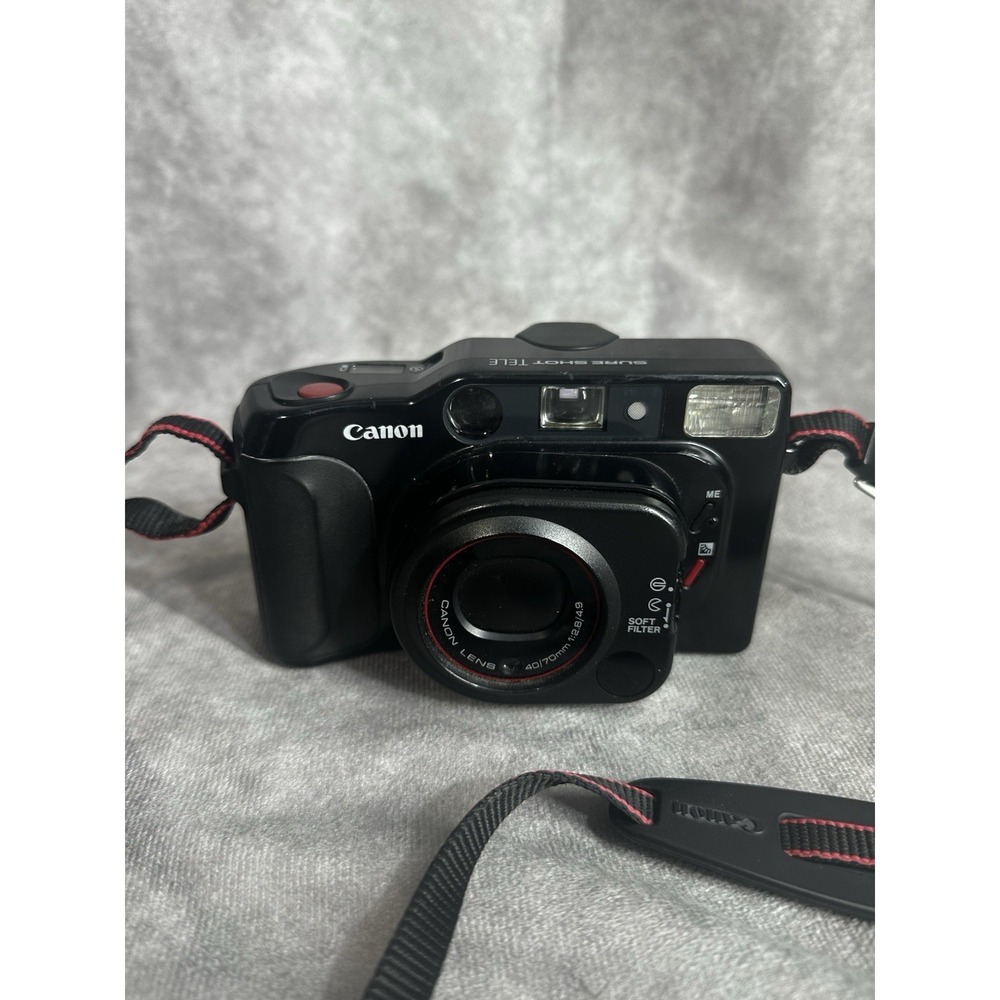 Canon Sure Shot 80 Tele Date 35mm Point & Shoot Film Camera Untested